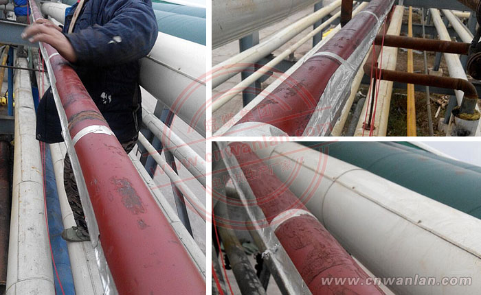 发烟硫酸管道的电伴热带安装