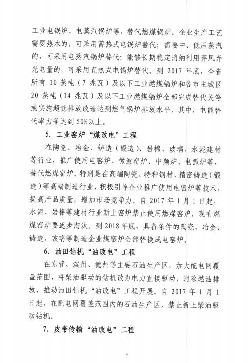 关于加快推进电能替代工作的实施意见（第四页）
